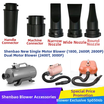 Mājdzīvnieku pūšanas papildierīce: atsperes teleskopiskais caurule, PU/PVC šļuve, jauda zem 1000W