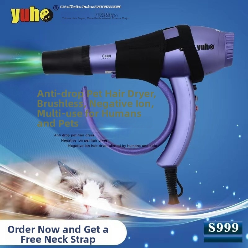 Mājdzīvnieku matu žāvētājs, Boom tips, modelis S999, 2000W un vairāk, 220V