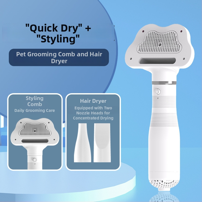 Suņu un kaķu apmatojuma žāvētājs un kopšanas rīks, Boom tips, 2000W+, pārkaršanas aizsardzība, universāla saderība