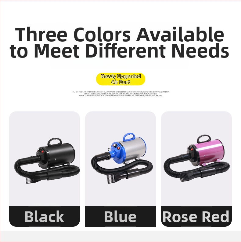 Namų gyvūnėlių priežiūros džiovintuvas ir dulkių siurblys, rankinis, 2000W AC variklis, 220V, didelis siurbimo pajėgumas