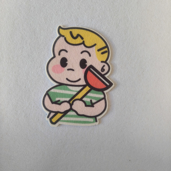 Самозалепващ карикатурен стикер за тоалетна, персонализируем, фетров материал, карикатурен мотив, модерен минималистичен стил, за входове и търговски пространства