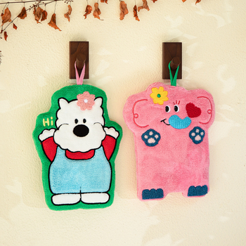 Forest Party ръчна кърпа за ръце, сладка и висяща, попивателна и бързосъхнеща за дома, детска кърпа за ръце - Материал: Coral fleece; Персонализация: Да; Тегло: 200 g+; Бранд: Banda; Нитки: 150D