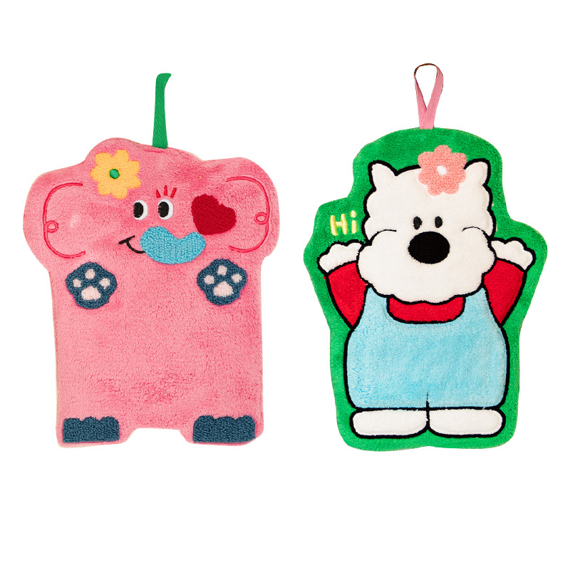 Forest Party ръчна кърпа за ръце, сладка и висяща, попивателна и бързосъхнеща за дома, детска кърпа за ръце - Материал: Coral fleece; Персонализация: Да; Тегло: 200 g+; Бранд: Banda; Нитки: 150D