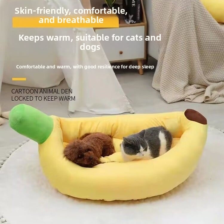 Гнездо за домашни любимци за кучета — плат, Неслизващ и издръжлив, Топло и дебело вътрешно; Почистване: Не се изплаква; Монтаж: Лесен; Без тава за тоалетна