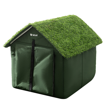 Котешка къщичка за открито – затворена, защита срещу дъжд и сняг, зимно топла, лесна за разглобяване и почистване