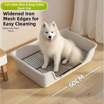 Toaletă pentru câini - ușor de curățat, din plastic, anti-pășire, anti-stropire a urinei