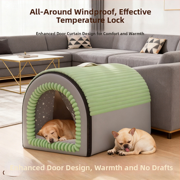 Кучешко домче и котешка палатка: свалящо се за пране, топло закрито гнездо за кучета и котки, подходящо за всички сезони