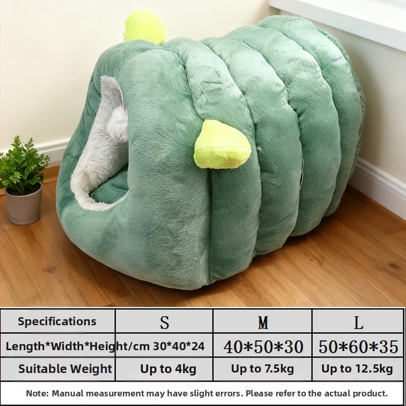 Гнездо за домашни любимци – полузатворено кучешко легло, фланелен материал, сваляемо и миещо се