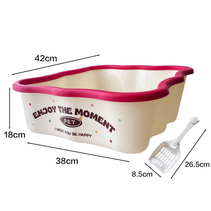 Poluzatvorena kutija za mačji pijesak s uključenom lopaticom, PP materijal, marka Urria, za mačke