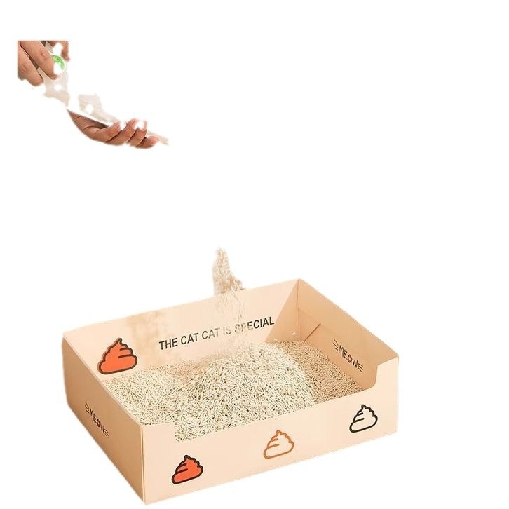 Jednokratna sklopiva kutija za mačji pijesak, prijenosno putno WC za mačke