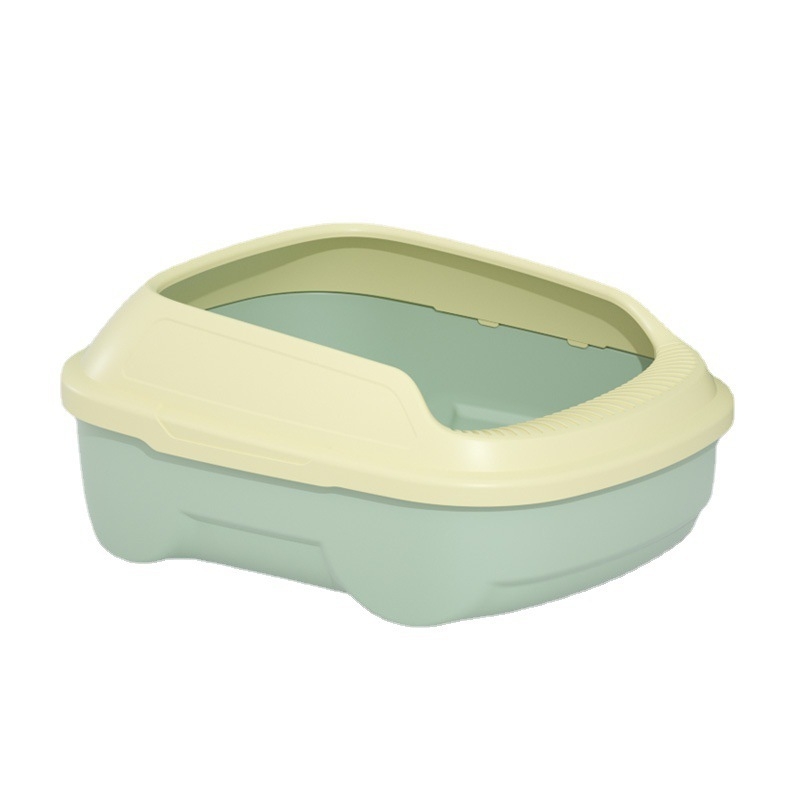 Mačacia toaleta na piesok, čiastočne uzavretá konštrukcia, proti úniku, PP materiál – Značka Curlytail