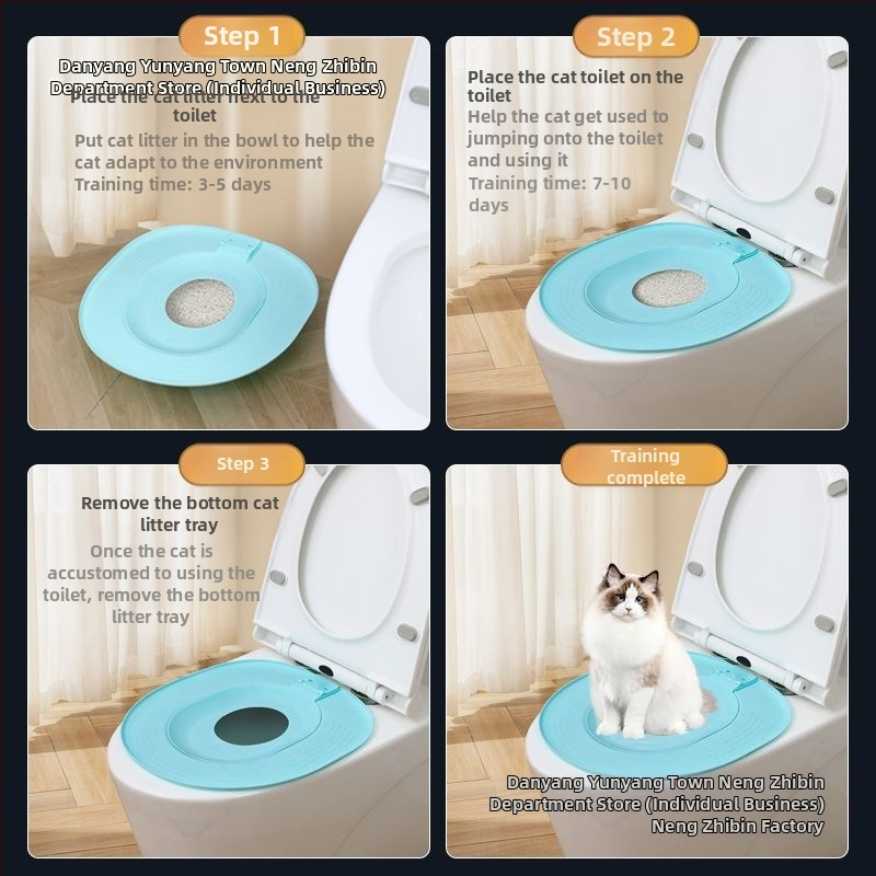 Tréner mačacej toalety - kruhové PVC, otvorená misa na mačky, normálne špecifikácie