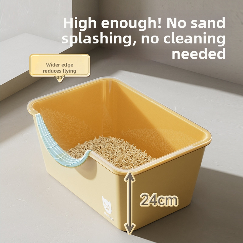 Mu huan deodorizačný náhradný jadro do mačacej toalety — PVC materiál, bez umývania, bez piesku, proti špliechaniu, čiastočne uzavretý