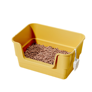 Posuda za mačji pijesak s poluzatvorenim dizajnom, protiv prskanja, s mogućnošću uklanjanja, otvoreni stil, PP materijal, marka Peyton/PEID