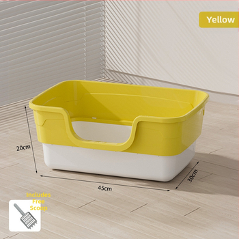 Miska na mačku s integrovaným zosilneným protišpliechacím dizajnom, otvorený štýl, PP materiál