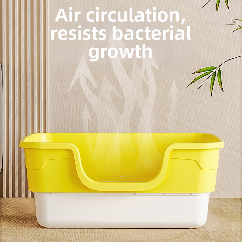 Miska na mačku s integrovaným zosilneným protišpliechacím dizajnom, otvorený štýl, PP materiál