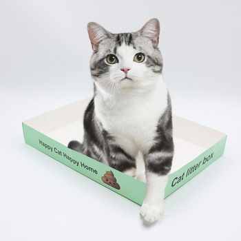 Skladajúca sa jednorazová miska na mačací stelivo, pre mačky, vonkajšie použitie, materiál: iné materiály