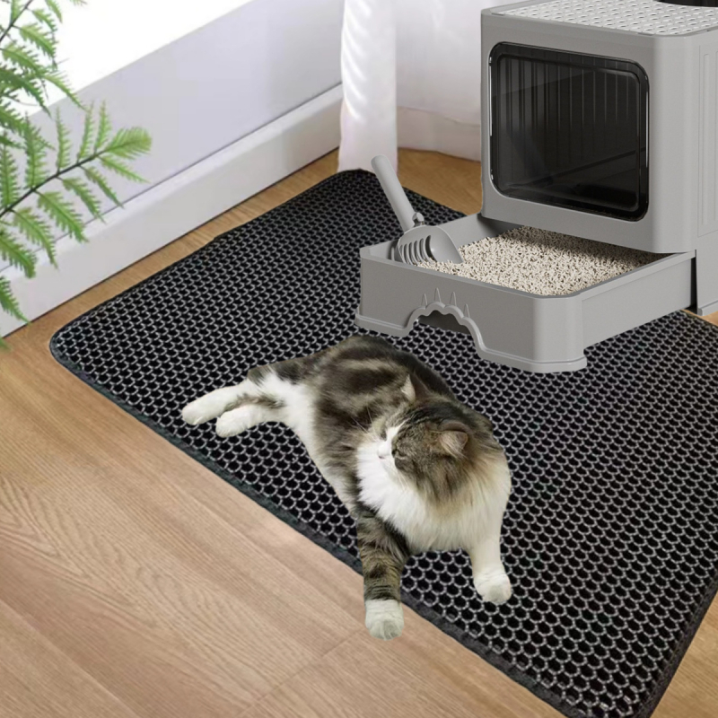 Mat na mačací piesok, proti špliechaniu, dvojité filtračné vrstvy, umývateľný, univerzálny pre všetky ročné obdobia