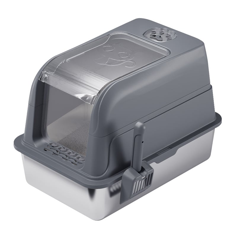 Kutija za mačji pijesak, potpuno zatvorena, s protiv prskanja i mirisa, ABS plastika, Meow kurosawa