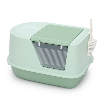 Le Le Cat polouzavretá mačacia toaleta s protišplieľovou podložkou a deodorizačnou funkciou, PP materiál