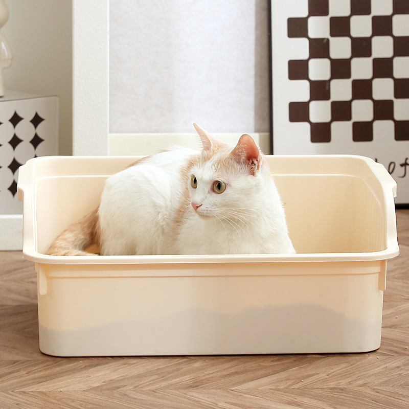 Ogromna kutija za mačji pijesak, extra velika, protiv raspršivanja, podignuti poluotvoreni otvoreni spremnik, za Maine Coon mačke