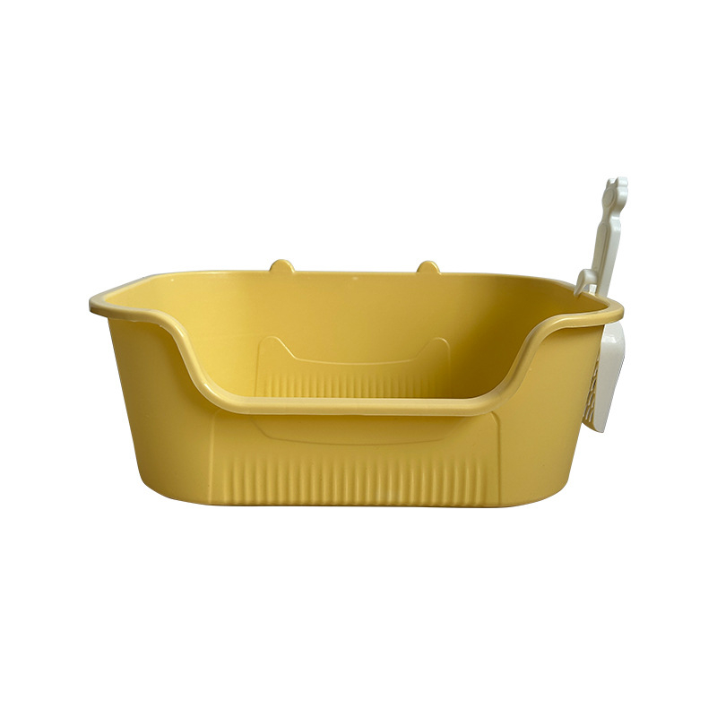 Mačací záchod s U-tvarovým otvorom, proti špliechaniu, otvorený dizajn, PP materiál, vhodný pre mačky a psy