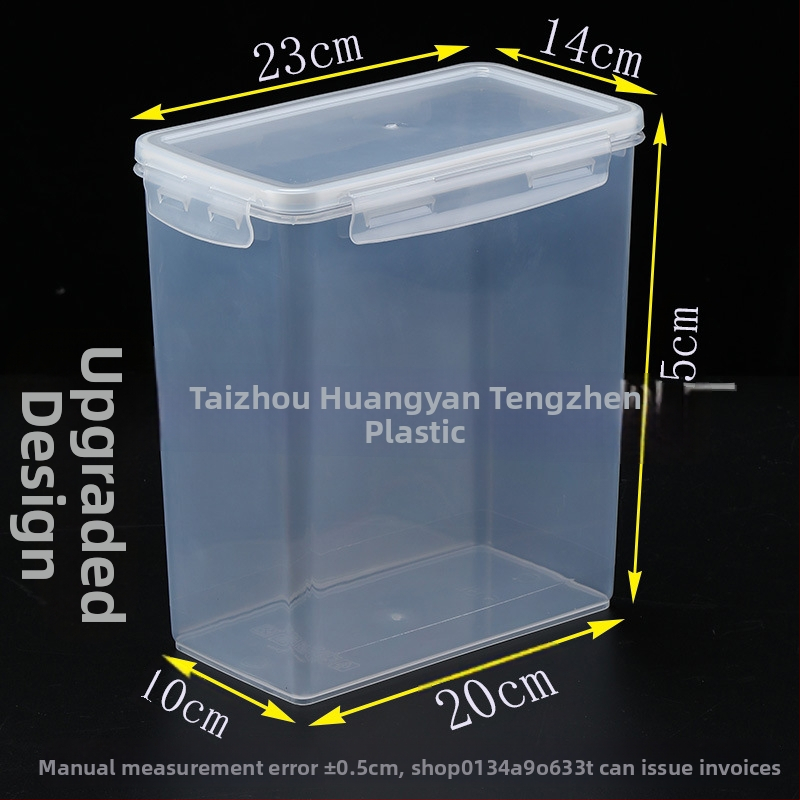 Кутия за съхранение на ориз с уплътнение, влагозащитна и против насекоми, PC пластмаса, капацитет под 4 л
