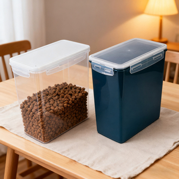Кутия за съхранение на ориз – хранително качествен PC пластмаса, за храна за домашни любимци, персонализирано лого, функция против насекоми