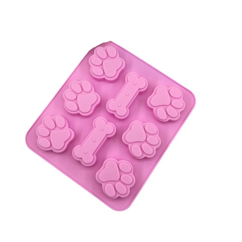 Silikónová forma na pečenie na zdobenie koláčov — nepravidelné tvary mačacej labky a psieho kosti, odolná vysokým teplotám