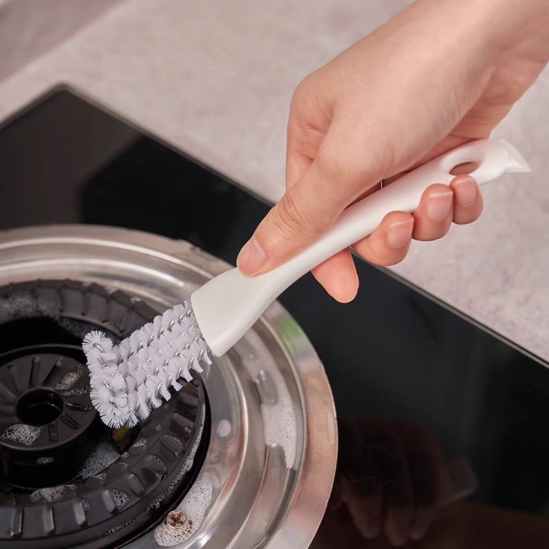 Daugiafunkcinis valymo šepetėlis paukščių narvams, kepsninėms grotelėms, siauriems kampams, virtuvės plautuvei ir orkaitėi — PP medžiaga, išleista 2024 m