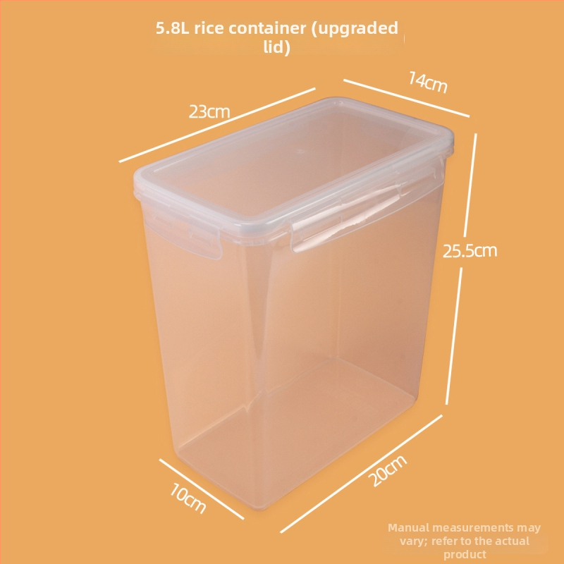 Контейнер за ориз и храна за домашни любимци от хранителен пластмасов материал със раздели и сушилен модул, функция против насекоми, персонализация налична, печат на лого възможен