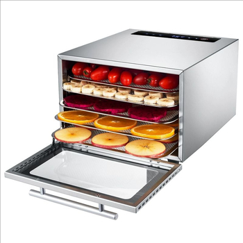 Uscător de fructe și legume pentru gustări și jerky, modele ST-03 / DBC-05A, panou tactil, 20–90°C, garanție de 12 luni