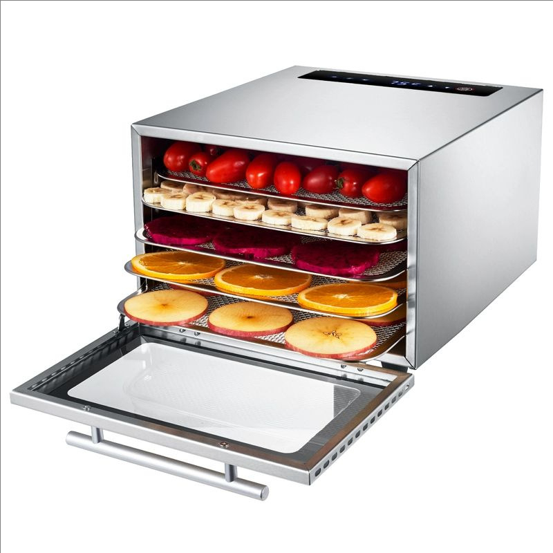 Uscător de fructe și legume pentru gustări și jerky, modele ST-03 / DBC-05A, panou tactil, 20–90°C, garanție de 12 luni