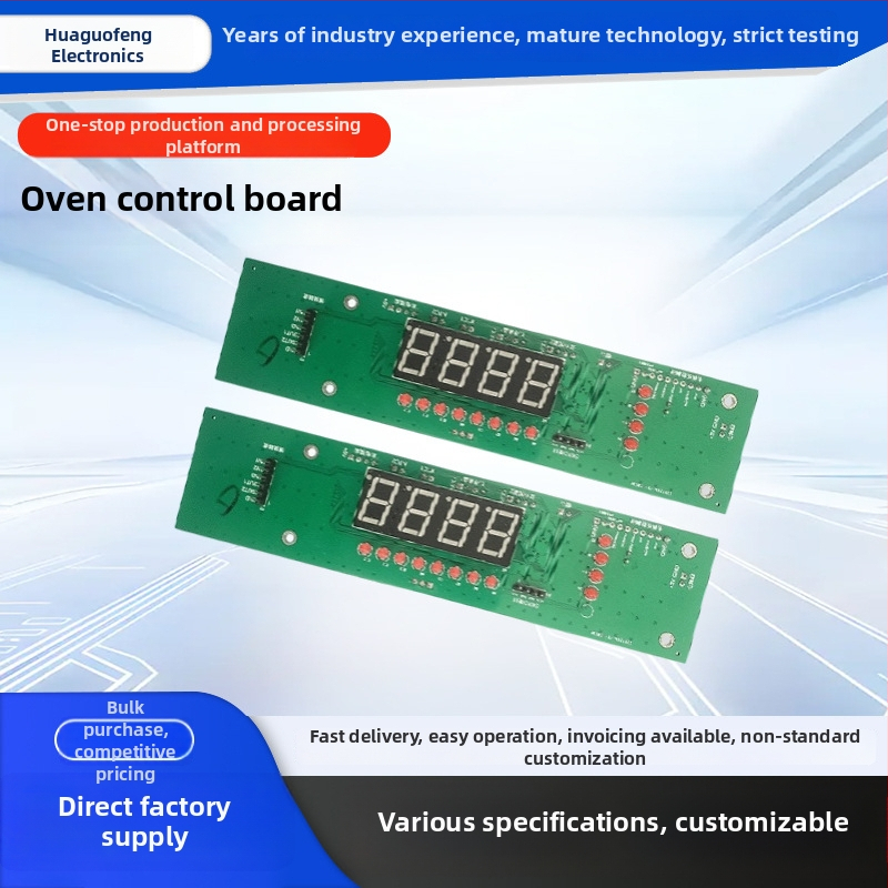 Cepeškrāsns PCBA vadības panelis — izstrāde un programmēšana, mikrokontrolleru izstrāde, elektroniskā plate, kapacitāte 5000