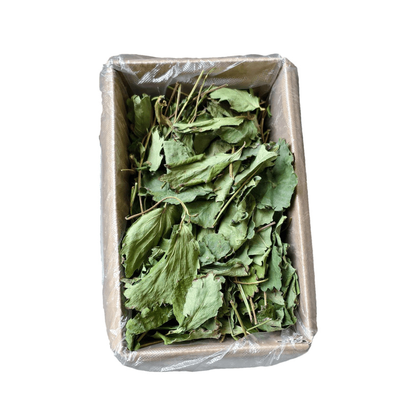 Sausa barība maziem mājdzīvniekiem ar žāvētām zemeņu lapām un zemeņu stādiem — vispārēja lietošana; 50 g; izcelsme Henan