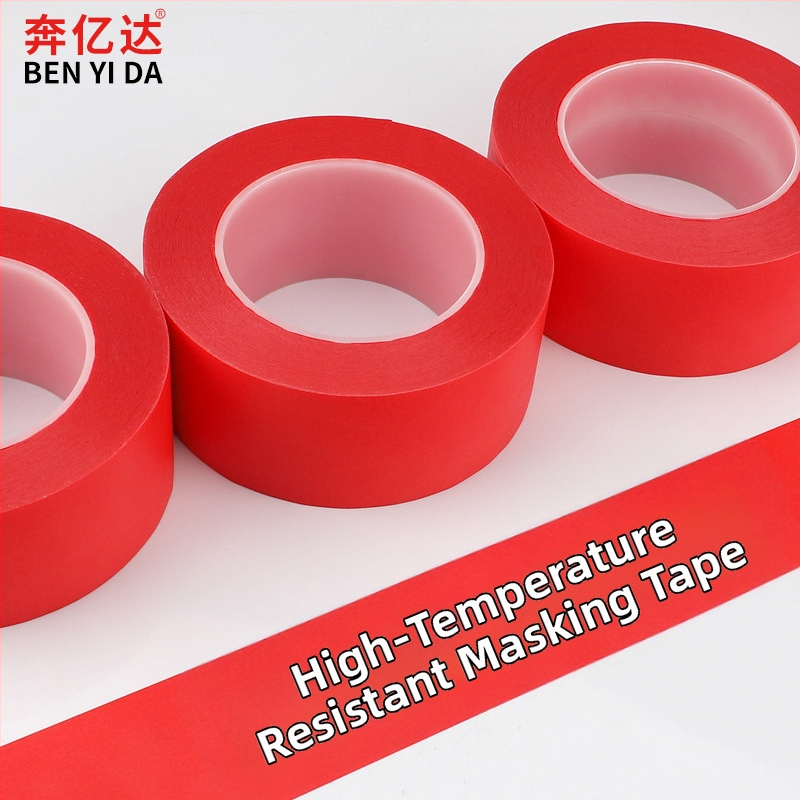 PET maskējošā lente PCB un cepeškrāsnī – biezums 0,25 mm, temperatūras izturība 250–300°C, piemērota aerosolu krāsošanai maskēšanai, cepešiem un PCB, viegli plēšama