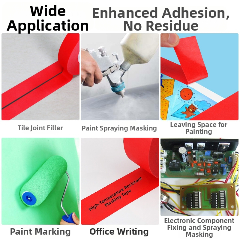 PET maskējošā lente PCB un cepeškrāsnī – biezums 0,25 mm, temperatūras izturība 250–300°C, piemērota aerosolu krāsošanai maskēšanai, cepešiem un PCB, viegli plēšama