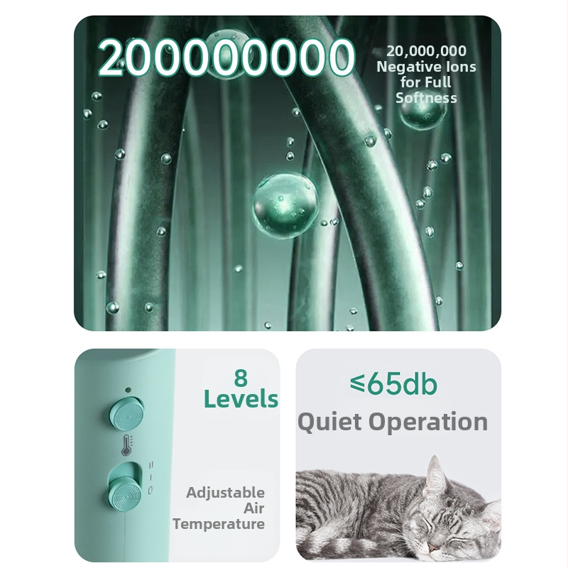 Augintinių džiovintuvas su pakabintu kaklo dizainu, skirtas katėms ir šunims, DC variklis, galia iki 1000W, perkaitimo apsauga, modelis YHCW-01, plaukų priežiūros įrankis