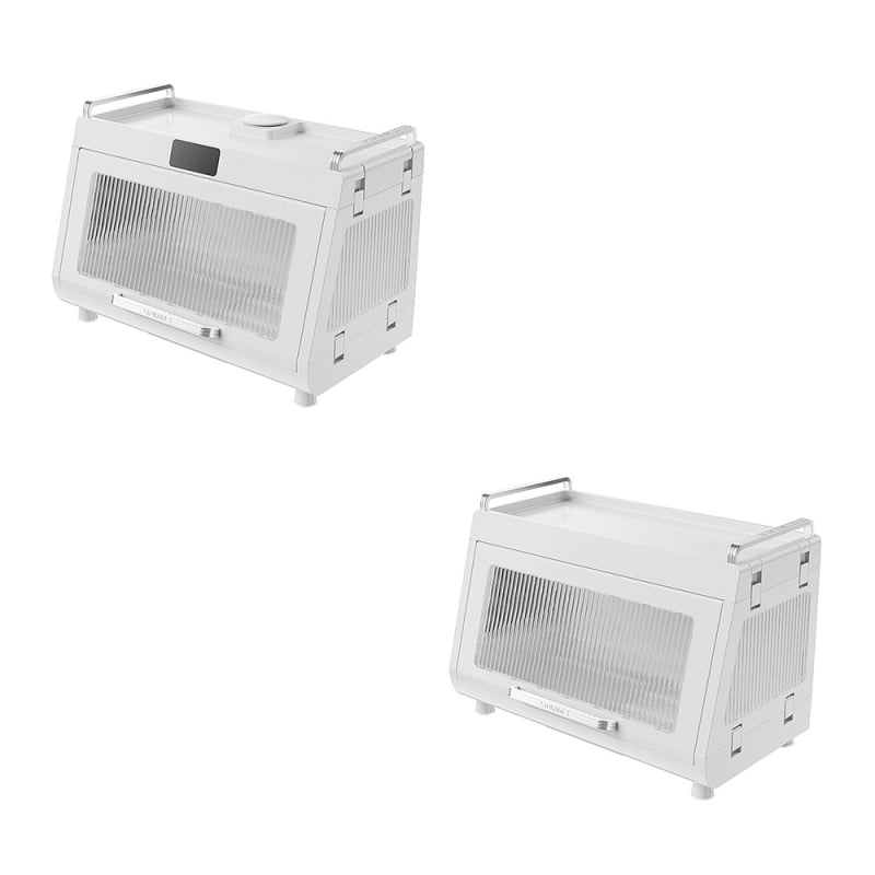 Dulap dezinfectare vase cu uscare integrată, raft de bucătărie compact pentru vase, Model 8826, Material plastic PP+PET+ABS, Capacitate 45 L