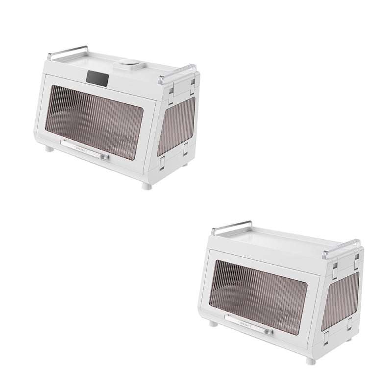 Dulap dezinfectare vase cu uscare integrată, raft de bucătărie compact pentru vase, Model 8826, Material plastic PP+PET+ABS, Capacitate 45 L