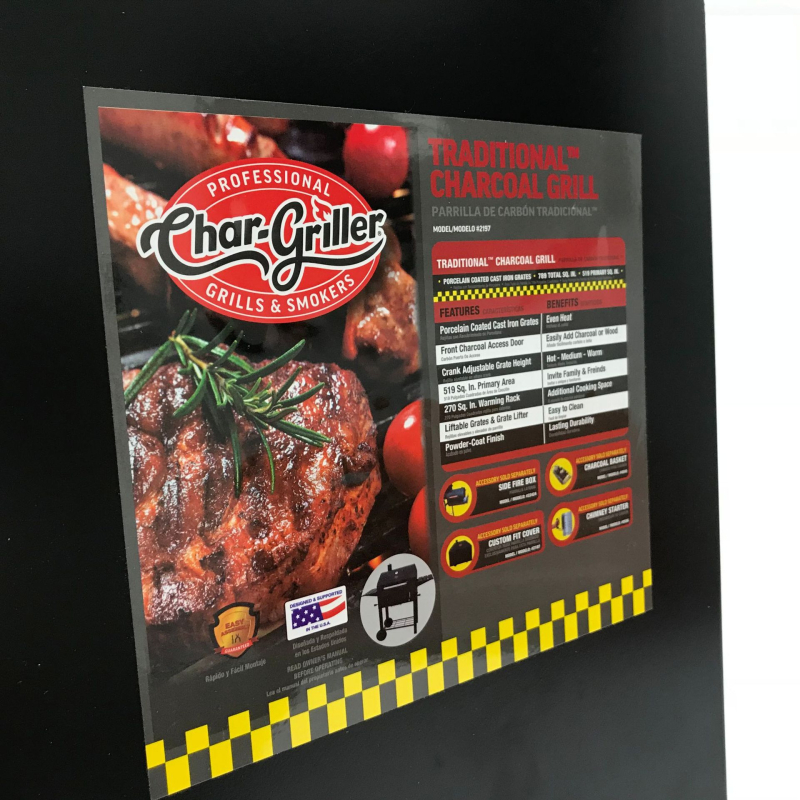 Етикет за фурна, CSA сертифициран, премахващ се лепящ стикер с UV защита и температурна устойчивост (-40°C до 280°C), PET материал