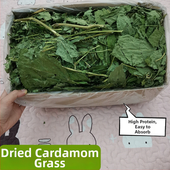 Žāvēta lucernas zāles maisījums ar lieliem lapu gabaliem, burkānu galviņām un pļavas zālēm – činchilai un trusīšiem, atbalsta gremošanu un zobu nolietojumu