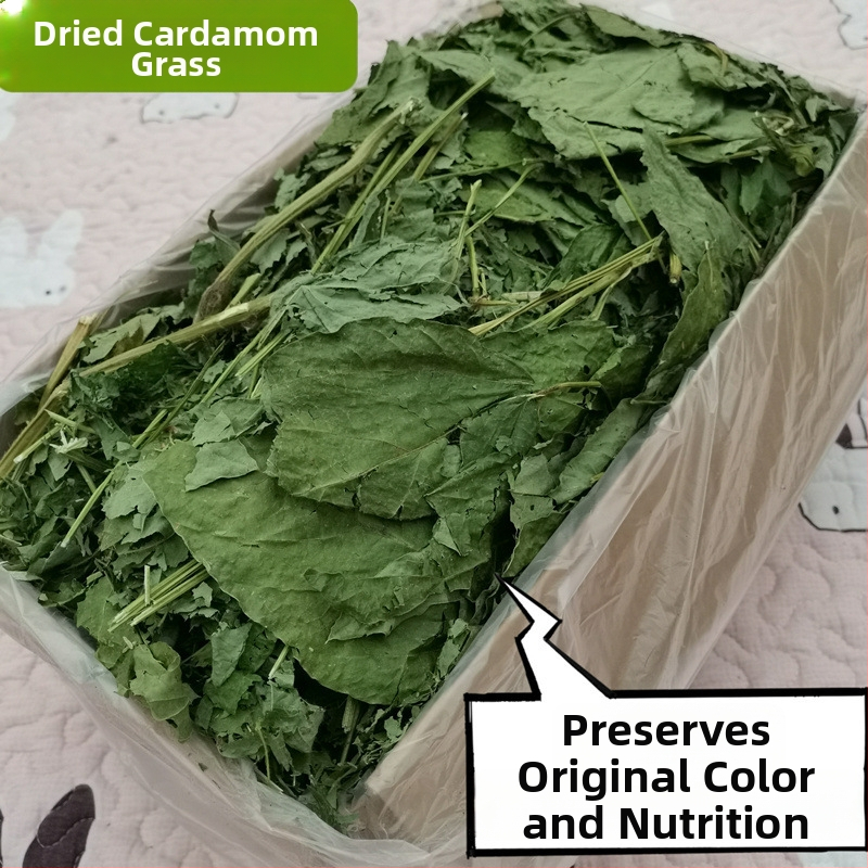 Žāvēta lucernas zāles maisījums ar lieliem lapu gabaliem, burkānu galviņām un pļavas zālēm – činchilai un trusīšiem, atbalsta gremošanu un zobu nolietojumu