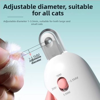 Κλιπ νυχιών για γάτες και κουνέλια με ρυθμιζόμενο κύκλικό άνοιγμα, Gravity Pusher μηχανισμός, κατάλληλο για αρχάριους