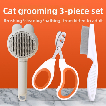 Macskaápolási készlet: körömvágó, macska olló, kezdőbarát ápoló eszköz, cicafésű