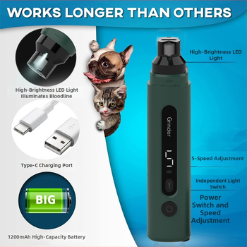 Unealtă electrică de tăiat unghiile pentru animale de companie (pisici și câini) — instrument de manichiură cu mare putere