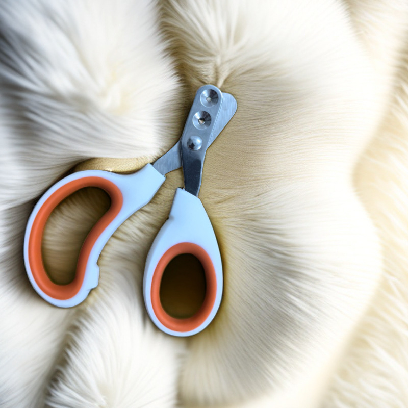 Clește de unghii pentru câini, oțel inoxidabil, design cu gaură rotundă, pentru începători