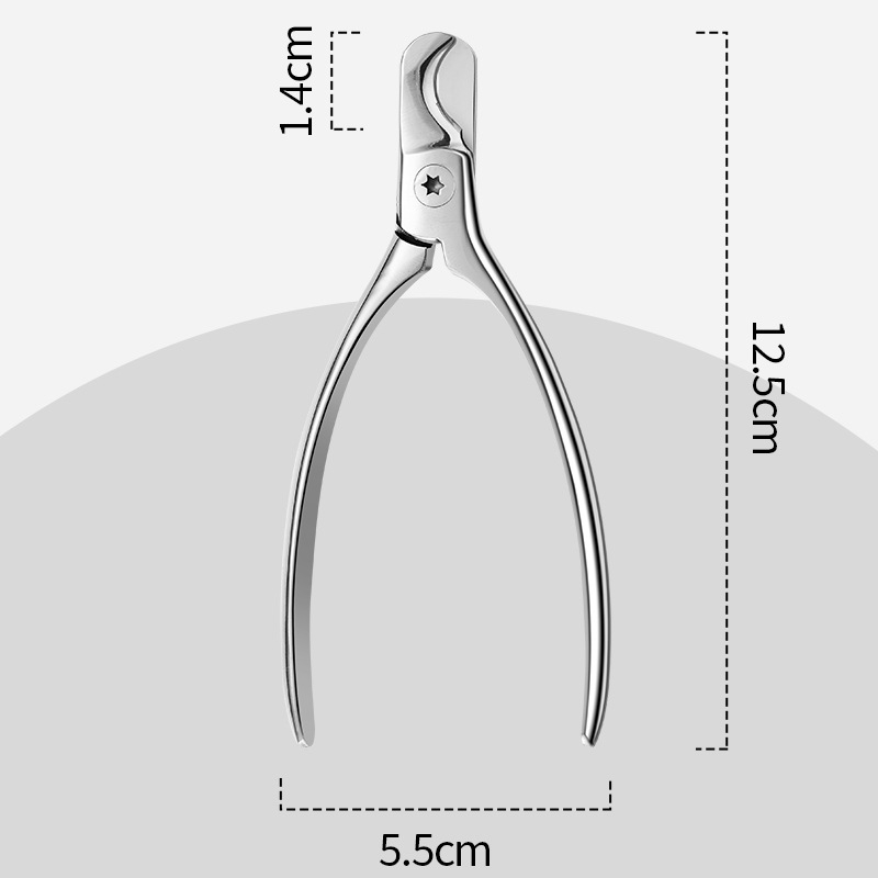 Kutyák és macskák körömvágó olló félhold alakú pengével, rozsdamentes acélból, háziállat-ápolási eszköz