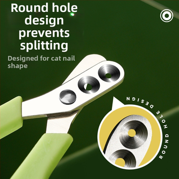 Κοπτης νυχιών γάτας με σχέδιο διπλής οπής και κυκλικής οπής, εργαλείο κοπής νυχιών κατοικίδιου, μάρκα Cute and Cute