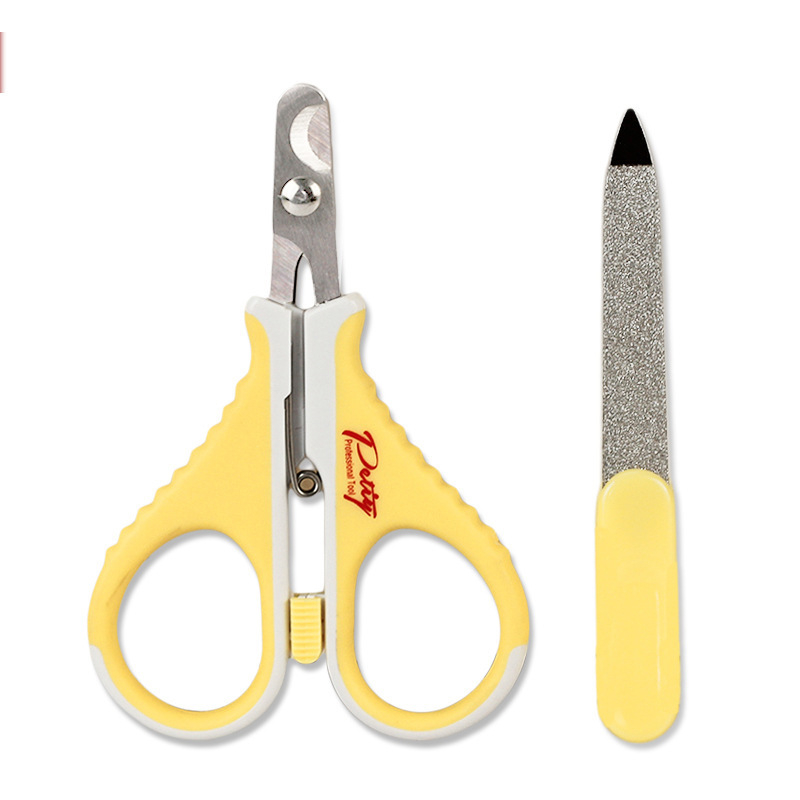 Petiybeauty Škare za nokte mačaka, nehrđajući čelik, s blokadom, uključuje pilnik za nokte